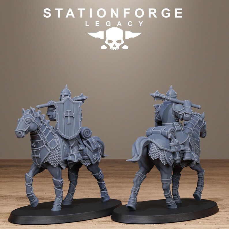 Caballería Legacy Thorncrest / Station Forge 16k Miniaturas de resina / 28 mm 32 mm Juegos de guerra de mesa / Sin pintar imagen 7