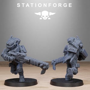 Tarion Hunters | Station Forge 16k Resin Miniatures | 28 mm 32 mm Tabletop Wargaming | Ongeverfd afbeelding 6