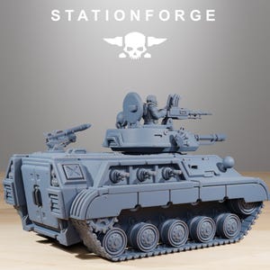 GrimGuard-Unterstützungspanzer | Station Forge 16k Resinminiaturen | 28 mm/32 mm Tabletop-Wargaming | Unbemalt Bild 3