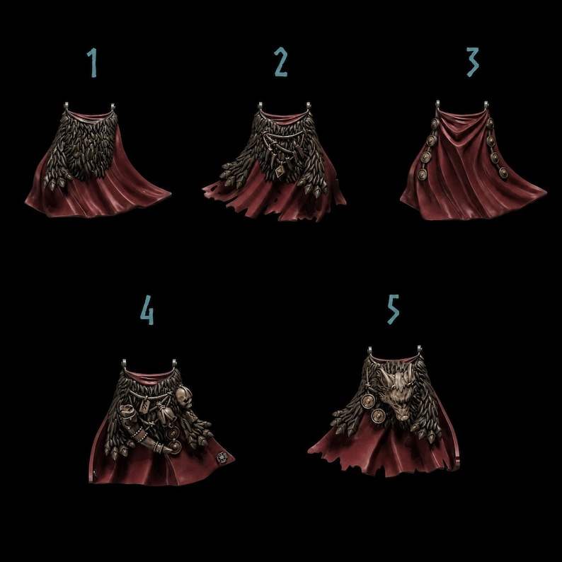 Primal Hounds - Cloaks - 16k Resin - GreyTide Studio - Wolves / Space Warriors / Bitz / Tabletop / Wargaming / Grimdark image 1