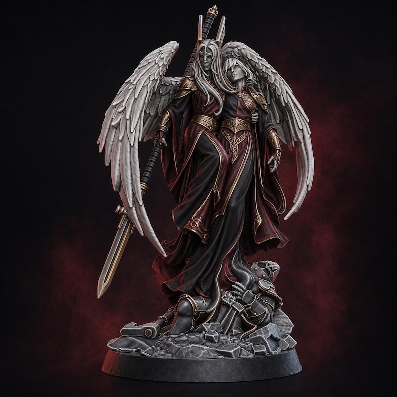 Valkyries Warmaster Air | 16k Resin Miniatures | 28mm 32mm Tabletop Wargaming | Unpainted image 1