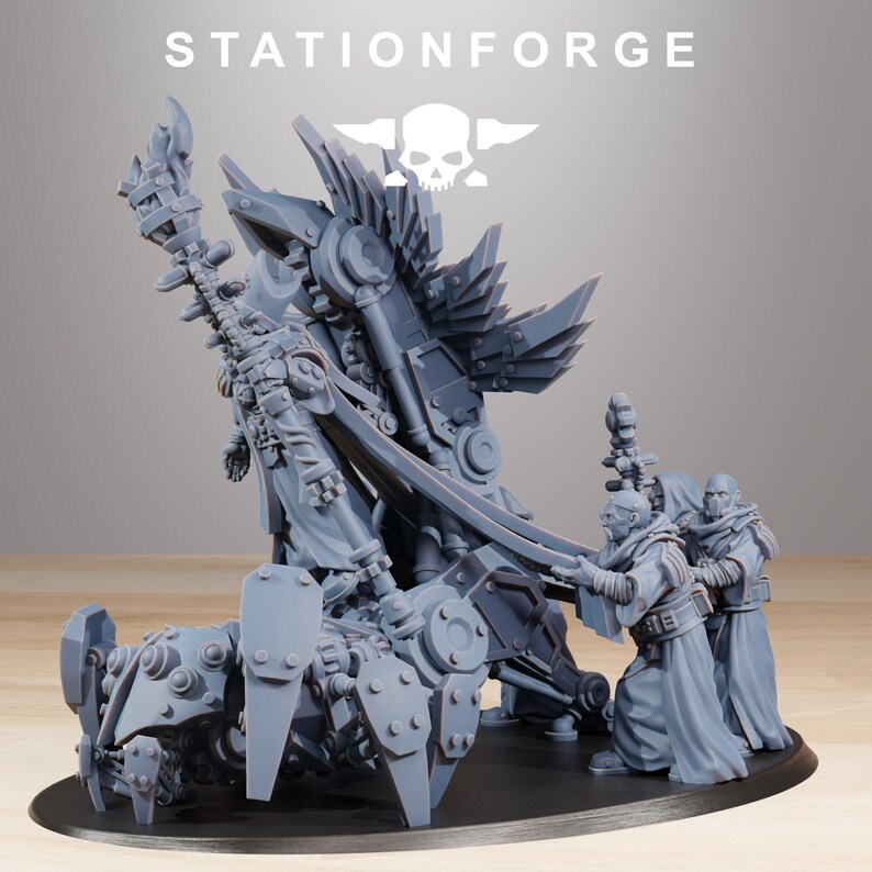 Scavenger Priest | Station Forge 16k Resin Miniatures | 28mm 32mm Tabletop Wargaming | Unpainted image 3