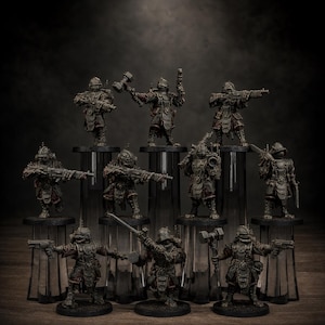 Frontliners Infantry | Station Forge 16k Resin Miniatures | 28mm 32mm Tabletop Wargaming | Unpainted image 1
