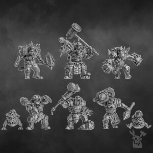Orcs Head Crackaz Mob | 16k Resin Miniaturen | 28 mm 32 mm Tabletop Wargaming | Unbemalt Bild 8