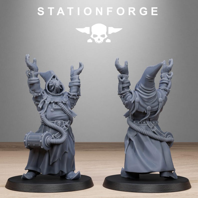 Místicos Carroñeros / Station Forge 16k Miniaturas de Resina / 28 mm 32 mm Juegos de Guerra de Mesa / Sin Pintar imagen 10