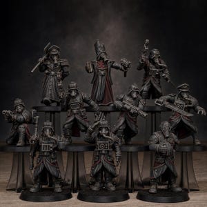 Grimguard Vigils | Station Forge 16k Resin Miniatures | 28mm 32mm Tabletop Wargaming | Unpainted image 1
