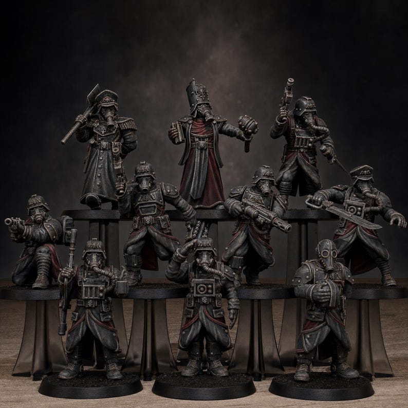 Grimguard Vigils | Station Forge 16k Resin Miniatures | 28mm 32mm Tabletop Wargaming | Unpainted image 1