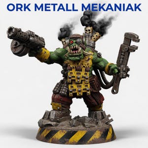 Ork Metall Mekaniak | 16k Resin Miniatures | 28mm 32mm Tabletop Wargaming | Unpainted image 1