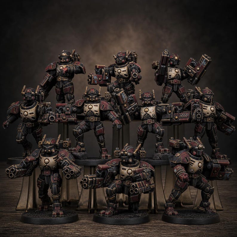 Miniaturas de resina Tarion con blindaje pesado / Station Forge 16k / 28 mm 32 mm para juegos de mesa / sin pintar imagen 1