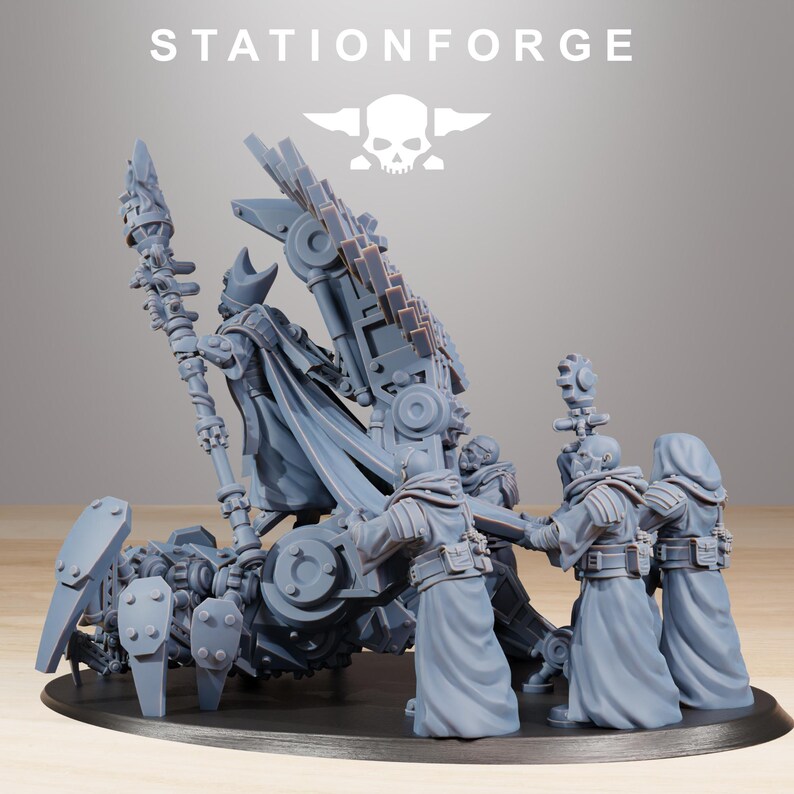 Scavenger Priest | Station Forge 16k Resin Miniatures | 28mm 32mm Tabletop Wargaming | Unpainted image 4