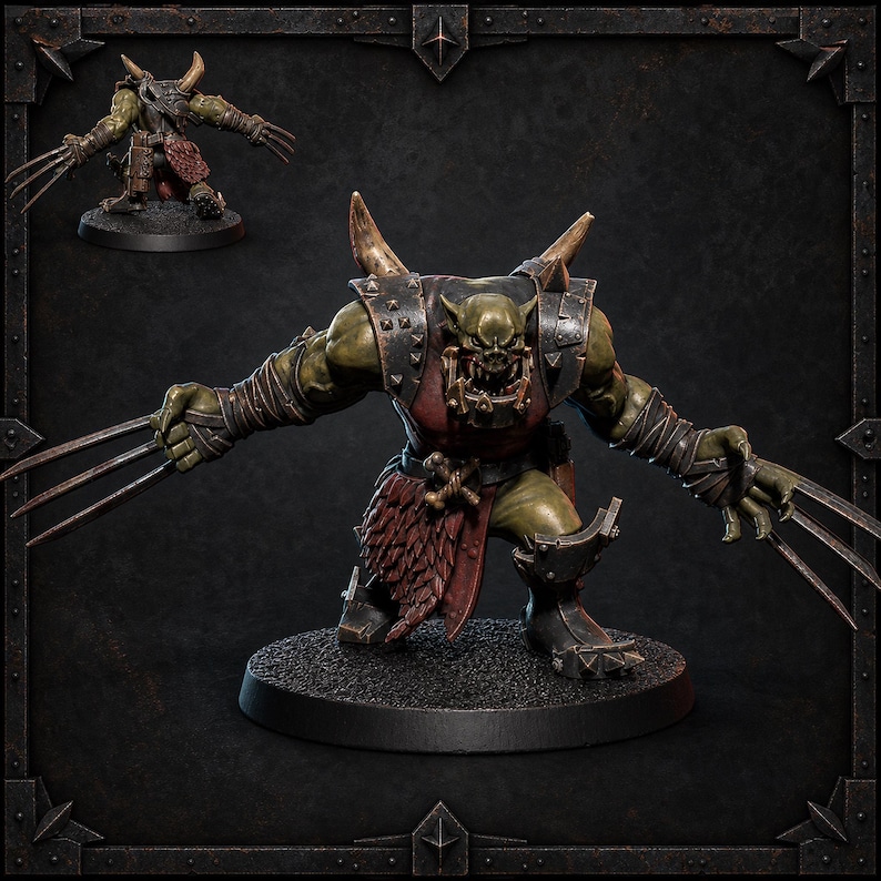 Logunn - Orc Character - 16k Resin - Orcs / Tabletop / Wargaming / Grimdark image 1