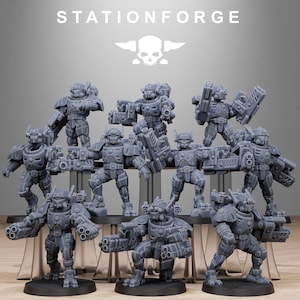 Miniaturas de resina Tarion con blindaje pesado / Station Forge 16k / 28 mm 32 mm para juegos de mesa / sin pintar imagen 2