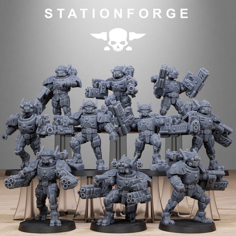 Miniaturas de resina Tarion con blindaje pesado / Station Forge 16k / 28 mm 32 mm para juegos de mesa / sin pintar imagen 2