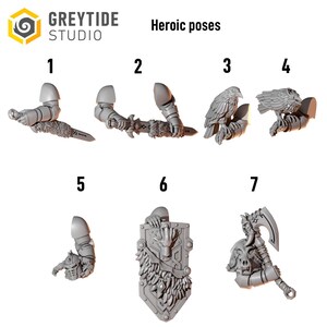 Primal Hounds - Heroic Poses - 16k Resin - GreyTide Studio - Wolves / Space Warriors / Bitz / Tabletop / Wargaming / Grimdark image 2