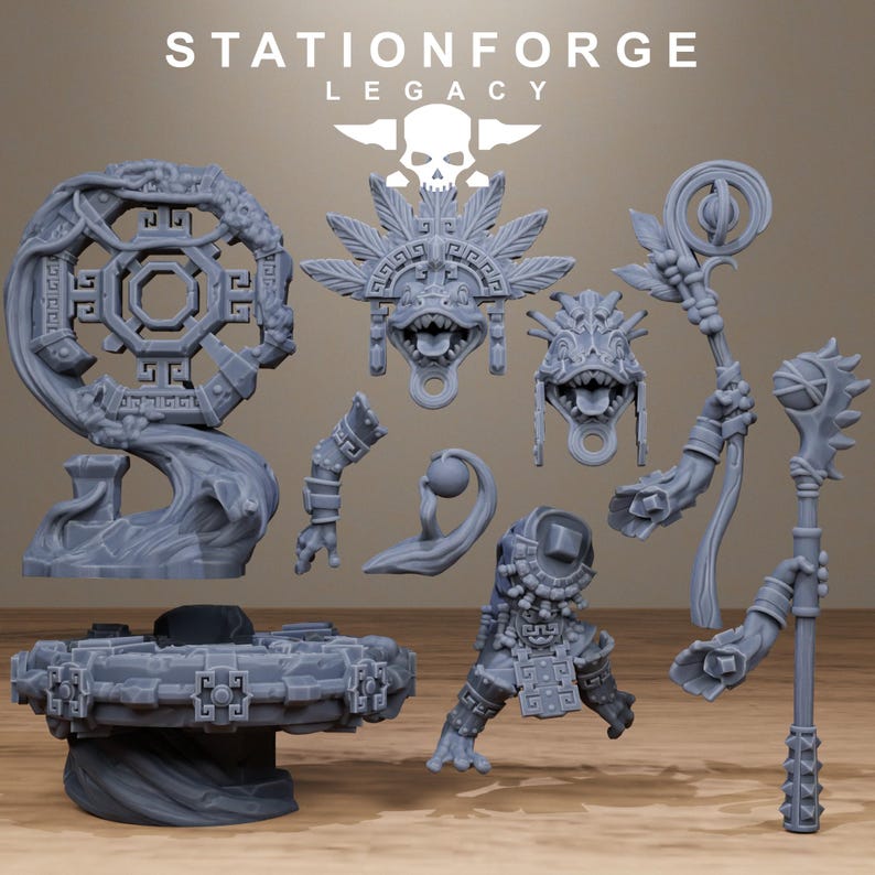 Legacy Bogkin Swamp Shaman | Station Forge 16k Resin Miniatures | 28mm 32mm Tabletop Wargaming | Unpainted image 8