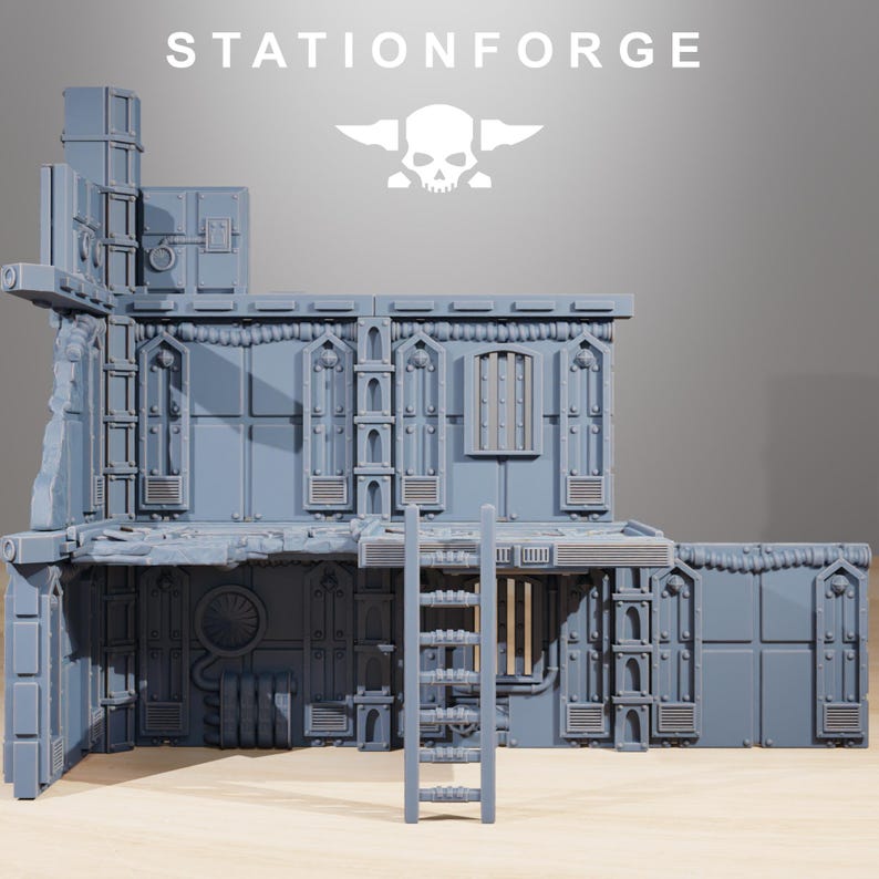 Scavenger Factory Terrain Kit | Station Forge 16k Resin Miniatures | 28mm 32mm Tabletop Wargaming | Unpainted image 4
