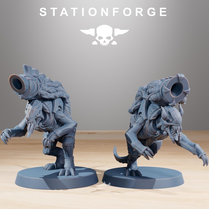 Xenariden-Mörser | Station Forge 16k Resin-Miniaturen | 28 mm/32 mm Tabletop-Wargaming | Unbemalt Bild 6