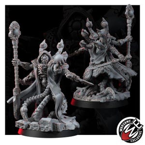 Nekrocyborg Erweckter Gott | 16k Resin-Miniaturen | 28 mm/32 mm Tabletop-Wargaming | Unbemalt Bild 3
