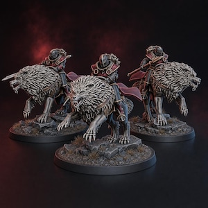 Stormpride Wolf Riders | 16k Resin Miniatures | 28mm 32mm Tabletop Wargaming | Unpainted image 1