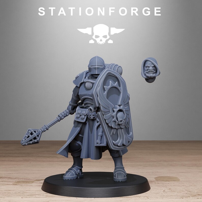 Vodalites Purifiers | Station Forge 16k Resin Miniatures | 28mm 32mm Tabletop Wargaming | Unpainted image 3