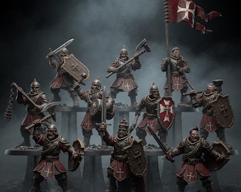 Legacy Thorncrest Warband | Station Forge 16k Resin Miniatures | 28mm 32mm Tabletop Wargaming | Unpainted