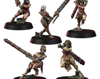 Sisters In Heresy Repentium Squad | 16k Resin Miniatures | 28mm 32mm Tabletop Wargaming | Unpainted