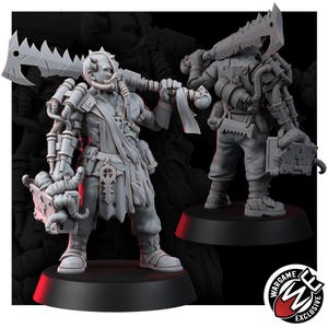 Commandogroep Chaos Renegades of Pain | 16k Resin Miniatures | 28 mm 32 mm Tafelblad Wargaming | Ongeverfd afbeelding 8