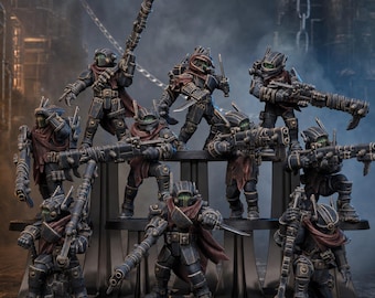 Tarion Hunters | Station Forge 16k Resin Miniatures | 28 mm 32 mm Tabletop Wargaming | Ongeverfd