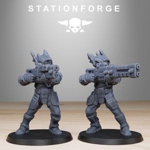 Tarion Assault Unit | Station Forge 16k Resin Miniatures | 28 mm 32 mm Tabletop Wargaming | Ongeverfd afbeelding 4