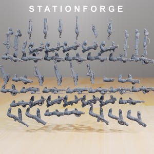 Grimguard Infanteriebouwer | Station Forge 16k Resin Miniatures | 28 mm 32 mm Tafelblad Wargaming | Ongeverfd afbeelding 8