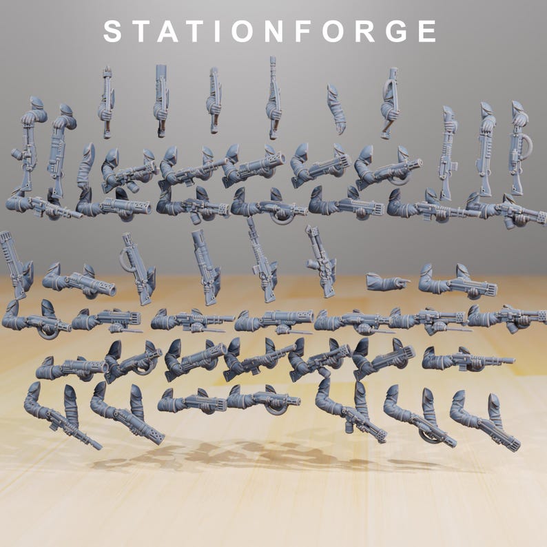 Grimguard Infanteriebouwer | Station Forge 16k Resin Miniatures | 28 mm 32 mm Tafelblad Wargaming | Ongeverfd afbeelding 8