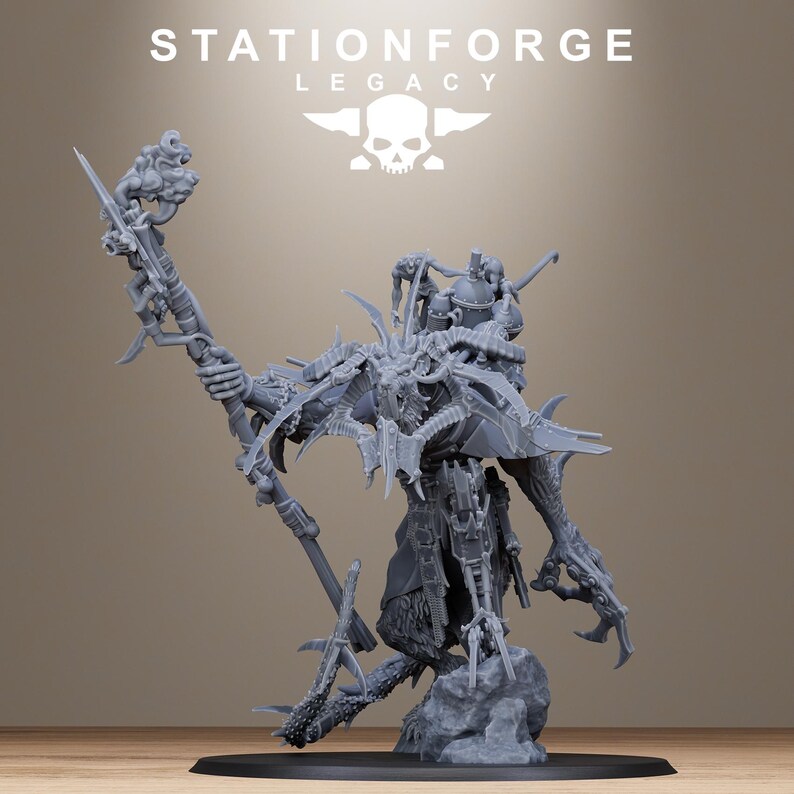 Rotfangkönig | Station Forge 16k Resinminiaturen | 28 mm/32 mm Tabletop-Wargaming | Unbemalt Bild 3