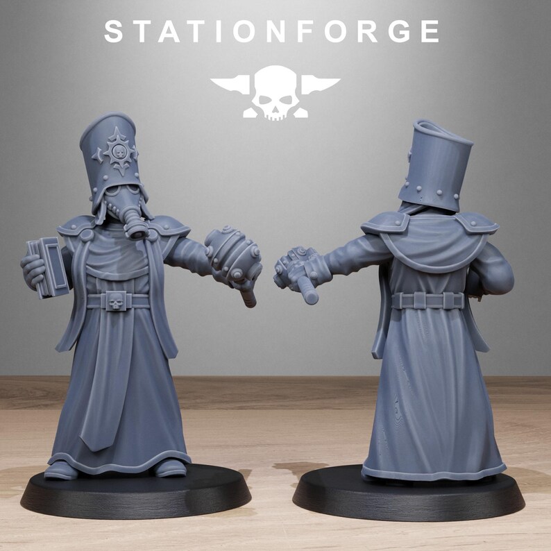 Grimguard Vigils | Station Forge 16k Resin Miniatures | 28mm 32mm Tabletop Wargaming | Unpainted image 5