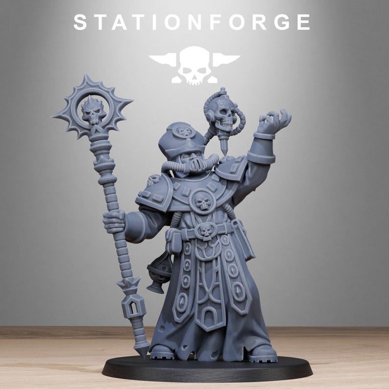 Sacerdote vodalita / forja de estación, miniaturas de resina 16k / 28 mm 32 mm, juegos de guerra de mesa / sin pintar imagen 2