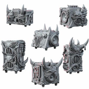Noise Blasters - Terreno de Dispersión del Caos - Set de 6 - Resina de 16k - Juegos de mesa / Wargaming / Grimdark imagen 2
