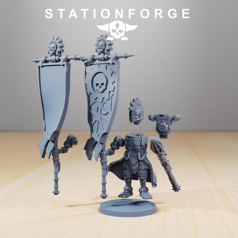 Scavenger Legio | Station Forge 16k Resin Miniatures | 28mm 32mm Tabletop Wargaming | Unpainted image 4