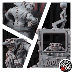 Ork TV | 16k hartsminiatyrer | 28 mm 32 mm bordsspel | Omålad bild 5