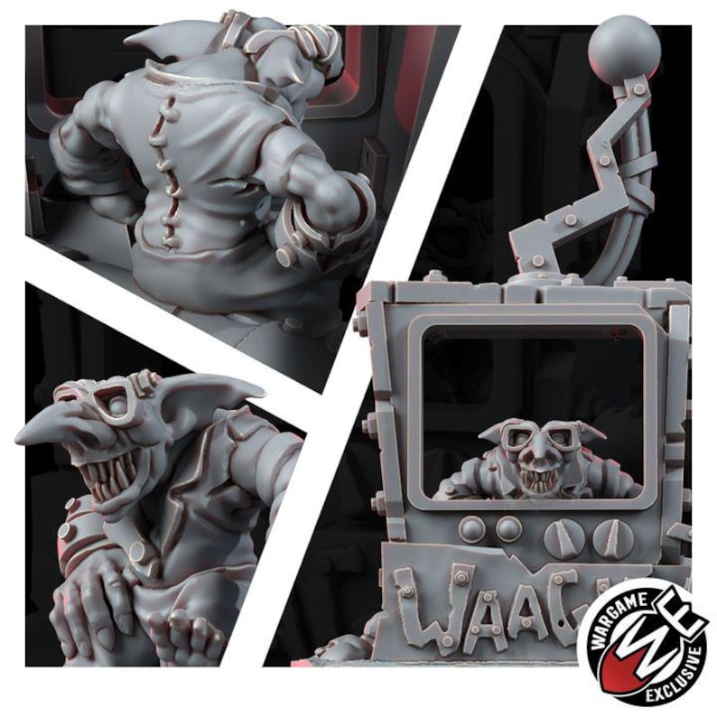 Ork TV | 16k hartsminiatyrer | 28 mm 32 mm bordsspel | Omålad bild 5