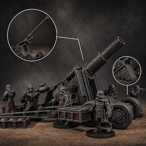 Grimguard Heavy Artillery | Station Forge 16k Resin Miniatures | 28mm 32mm Tabletop Wargaming | Unpainted image 1