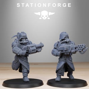 Grimguard Bombardiers | Station Forge 16k Resin Miniatures | 28mm 32mm Tabletop Wargaming | Unpainted image 6