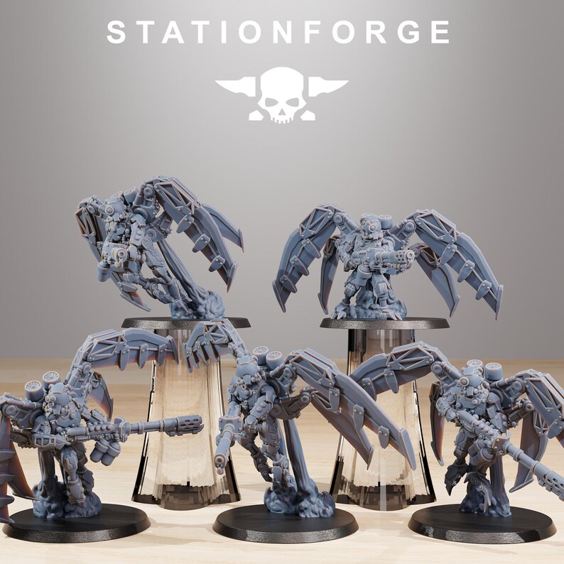 Scavenger Strikers | Station Forge 16k Resin Miniatures | 28mm 32mm Tabletop Wargaming | Unpainted image 2
