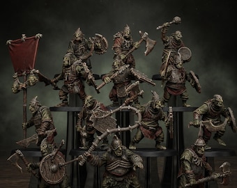 Legacy Chaosvale Hobgoblins | Station Forge 16k Resin-Miniaturen | 28 mm/32 mm Tabletop-Wargaming | Unbemalt
