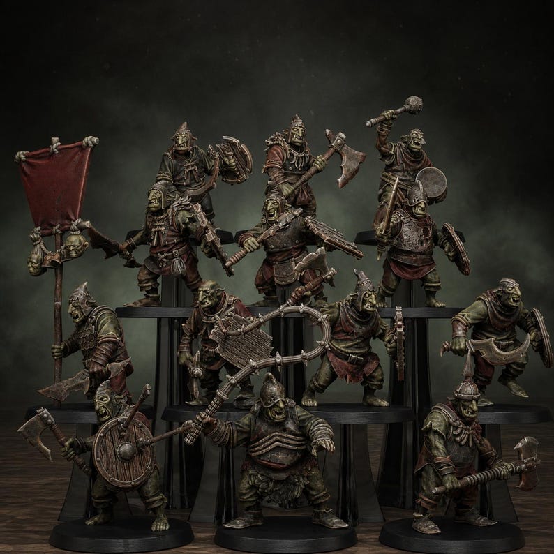 Legacy Chaosvale Hobgoblins | Station Forge 16k Resin Miniatures | 28mm 32mm Tabletop Wargaming | Unpainted image 1