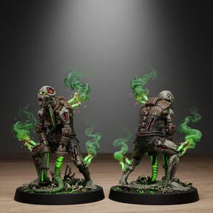 Techno Savanger Necromants | Station Forge 16k Resin Miniatures | 28mm 32mm Tabletop Wargaming | Unpainted image 4
