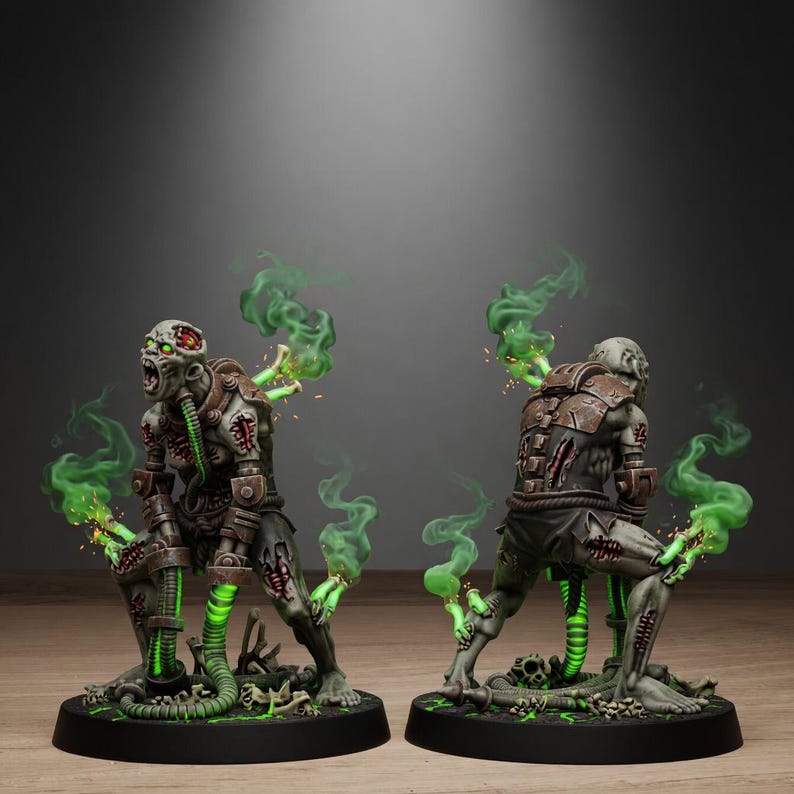 Techno Savanger Necromants | Station Forge 16k Resin Miniatures | 28mm 32mm Tabletop Wargaming | Unpainted image 4