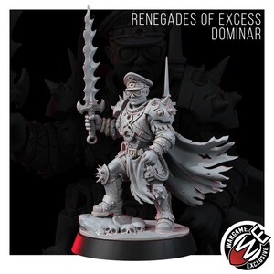 Renegades Of Excess Dominar | 16k Resin Miniatures | 28mm 32mm Tabletop Wargaming | Unpainted image 5