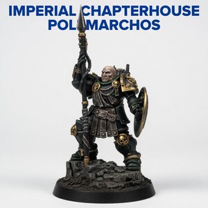 Space Knights Polemarchos | 16k Resin Miniatures | 28mm 32mm Tabletop Wargaming | Unpainted image 1