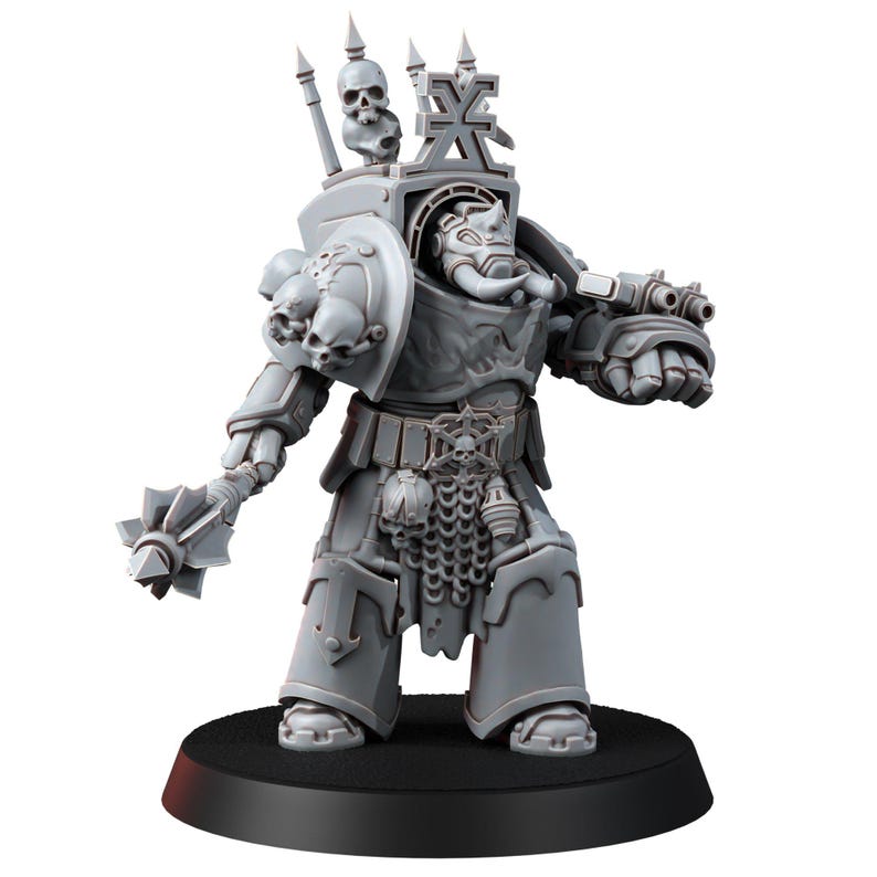 Crimson Butchers Heavy Guard Exo-Armour | 16k Resin Miniatures | 28mm 32mm Tabletop Wargaming | Unpainted 画像 5