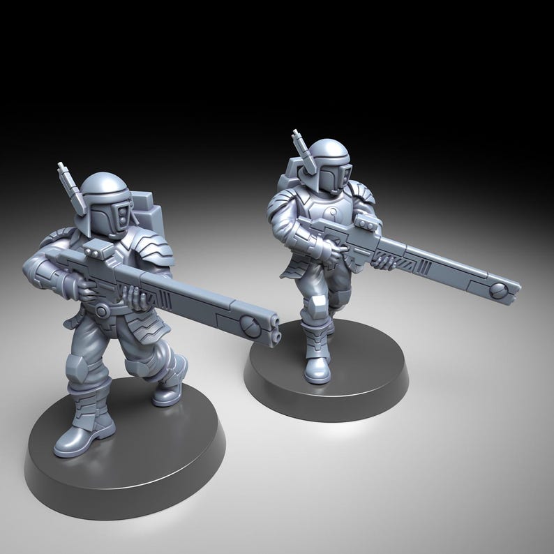 Coalition Human Helpers | 16k Resin Miniatures | 28mm 32mm Tabletop Wargaming | Unpainted image 5