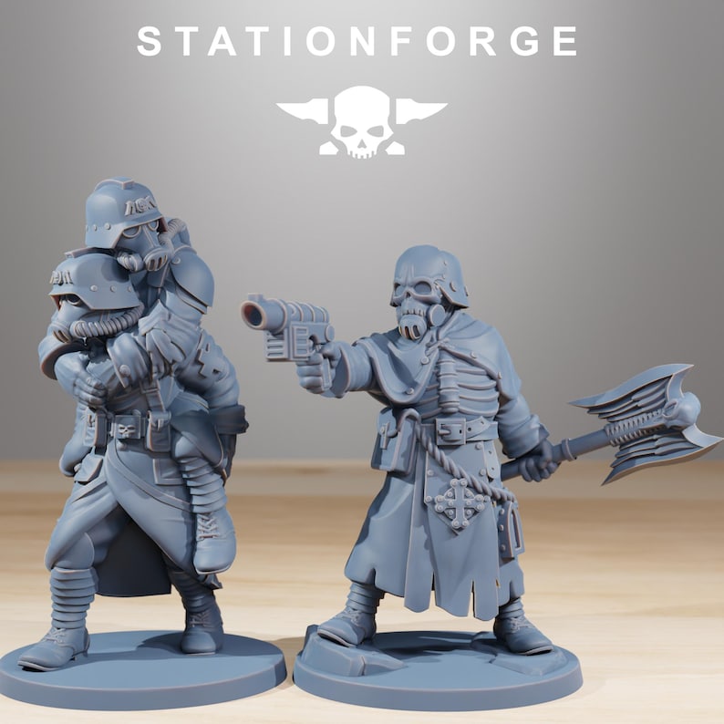 Grimguard Casualties | Station Forge 16k Resin Miniatures | 28mm 32mm Tabletop Wargaming | Unpainted image 4